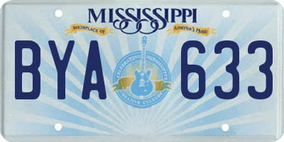 MS license plate BYA633