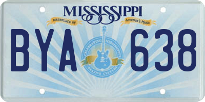MS license plate BYA638