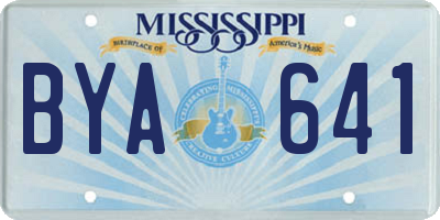 MS license plate BYA641