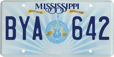 MS license plate BYA642