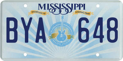 MS license plate BYA648