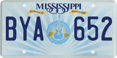 MS license plate BYA652