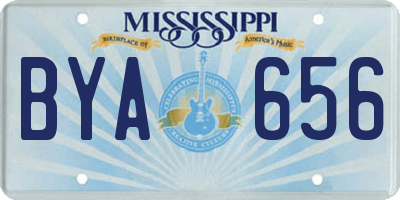 MS license plate BYA656