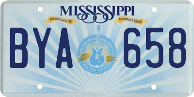 MS license plate BYA658