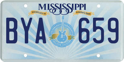 MS license plate BYA659