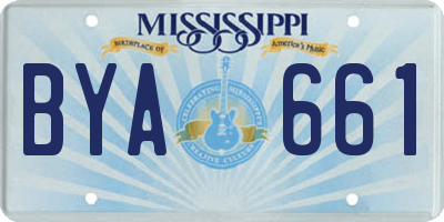 MS license plate BYA661