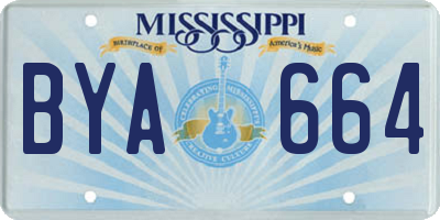 MS license plate BYA664