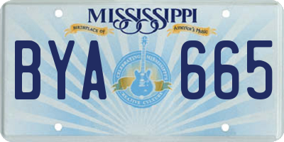 MS license plate BYA665