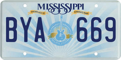 MS license plate BYA669