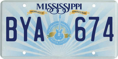 MS license plate BYA674
