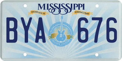 MS license plate BYA676