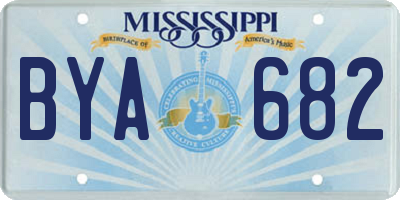 MS license plate BYA682