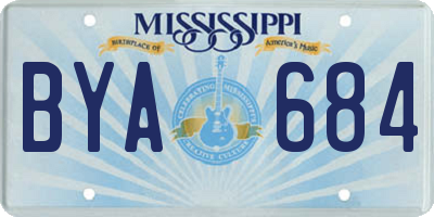MS license plate BYA684