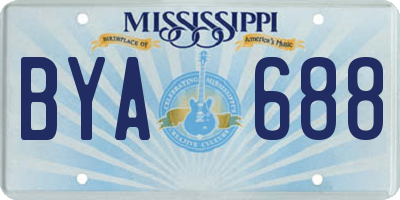 MS license plate BYA688