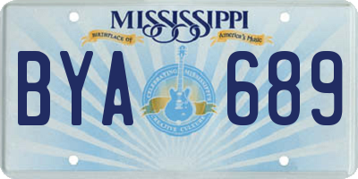 MS license plate BYA689