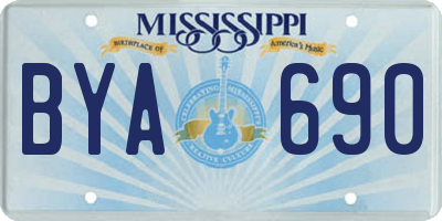 MS license plate BYA690