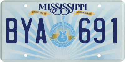 MS license plate BYA691