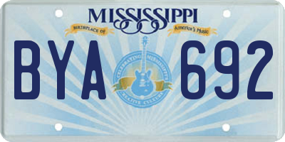 MS license plate BYA692