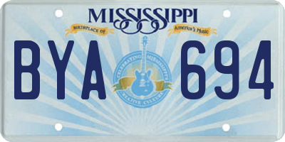 MS license plate BYA694