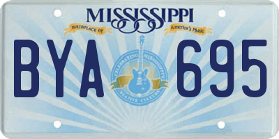 MS license plate BYA695