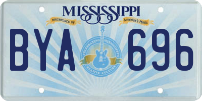 MS license plate BYA696