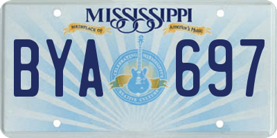 MS license plate BYA697