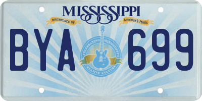 MS license plate BYA699
