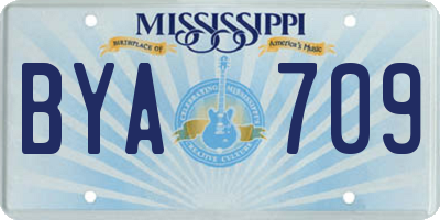 MS license plate BYA709