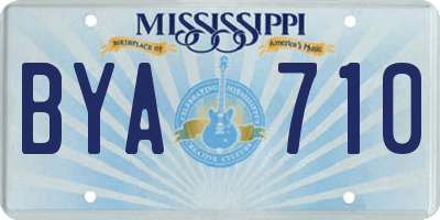 MS license plate BYA710