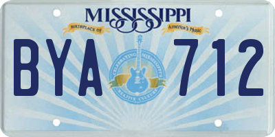 MS license plate BYA712