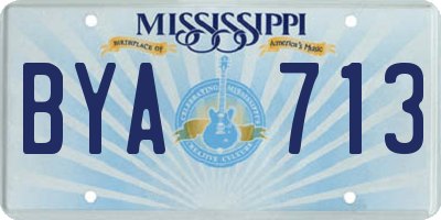 MS license plate BYA713