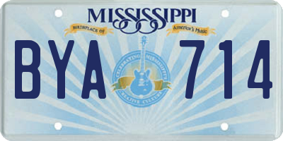 MS license plate BYA714