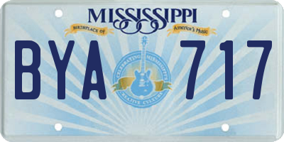 MS license plate BYA717