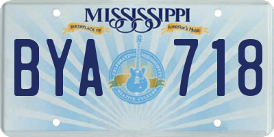 MS license plate BYA718