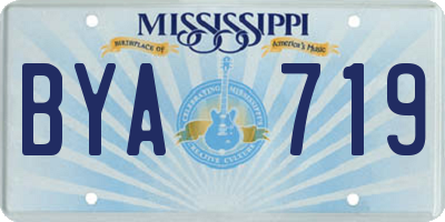 MS license plate BYA719