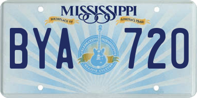 MS license plate BYA720