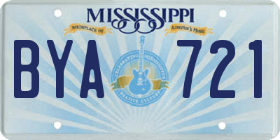 MS license plate BYA721