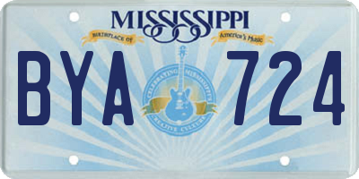 MS license plate BYA724