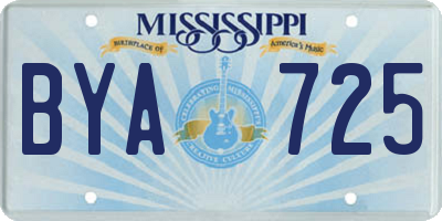 MS license plate BYA725