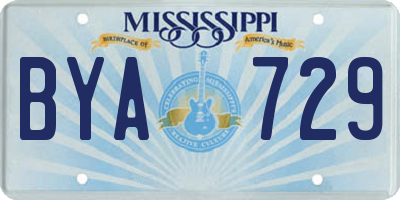MS license plate BYA729