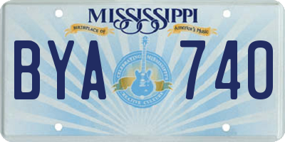 MS license plate BYA740