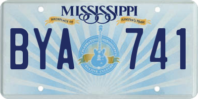MS license plate BYA741