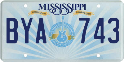MS license plate BYA743