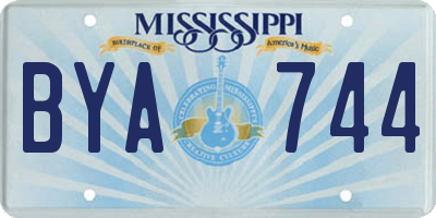 MS license plate BYA744