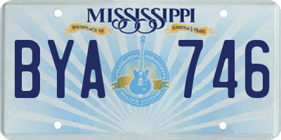 MS license plate BYA746