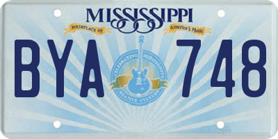MS license plate BYA748