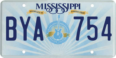 MS license plate BYA754