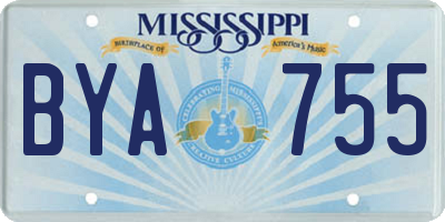 MS license plate BYA755