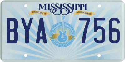 MS license plate BYA756