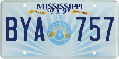 MS license plate BYA757